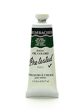 Grumbacher P187 Pre-Tested Artists' Oil Colors, 1.25 Oz, Sap Green, Pack Of 2