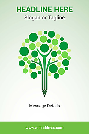 Custom A-Frame Sign, Pencil Tree