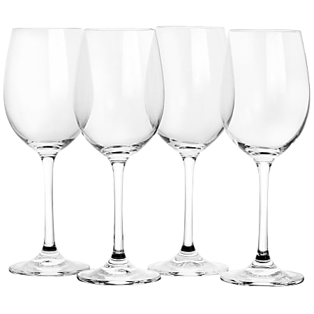 Martha Stewart 4-Piece Wine Glass Set, 14 Oz, Clear