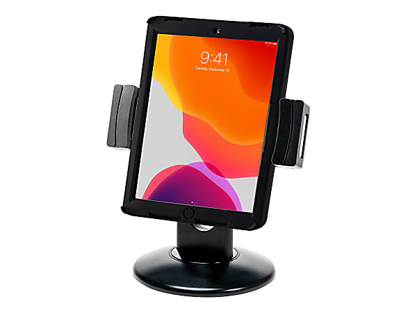 CTA Digital Universal Quick-Connect Desk Mount for Tablets - Up to 12.9" Screen Support - 9" Height - Desktop, Tabletop, Countertop - Black