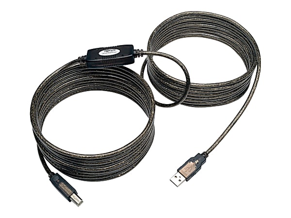 USB 2.0 Active Repeater Cable, A to B (M/M), 25 ft, Black USB 2.0 Active Repeater Cable, A to B (M/M), 25 ft, Black