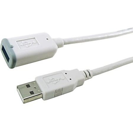 APC Cables 10ft Assembly USB A-A M/F Ext Cbl - 10 ft USB Data Transfer Cable - First End: 1 x Type A Male USB - Second End: 1 x Type A Female USB - Extension Cable - Frost White