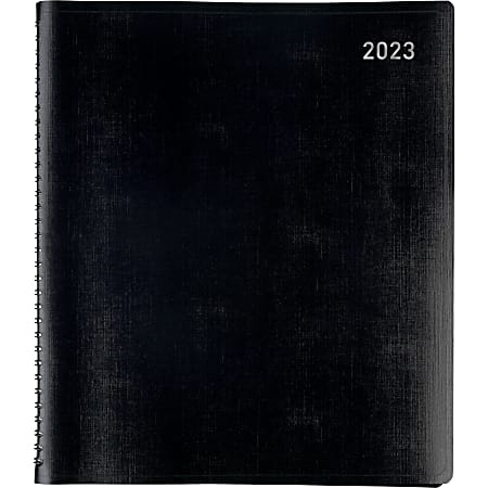 Office Depot® Brand 13-Month Monthly Planner, 9" x 11", Black, January 2023 To January 2024, OD710600