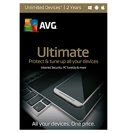 AVG Ultimate, 2-Year Subscription, For PC, Apple® Mac® And Android, Traditional Disc