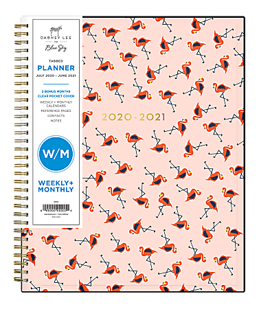Dabney Lee for Blue Sky™ CYO Academic Weekly/Monthly Planner, 8-1/2" x 11", Multicolor, July 2020 to June 2021, 118856