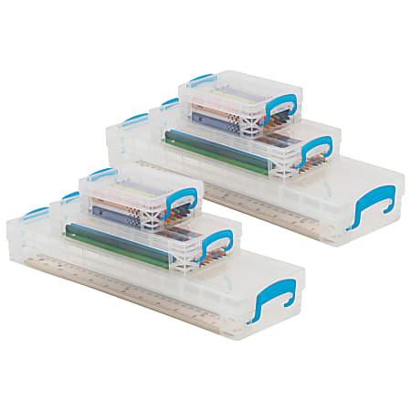 Super Stacker School Storage Kits 4 12 H x 4 12 W x 14 14 D Clear 3 ...