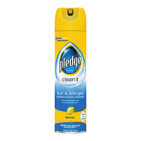 Pledge® Dust And Allergen Furniture Spray, Lemon, 9.7 Oz