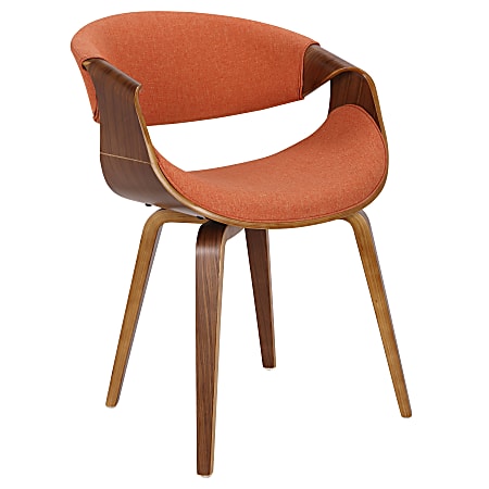 LumiSource Curvo Chair, Walnut/Orange