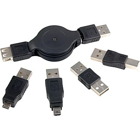 RCA USB Data Transfer Cable - 6 ft USB Data Transfer Cable - Male USB - Male USB - Black