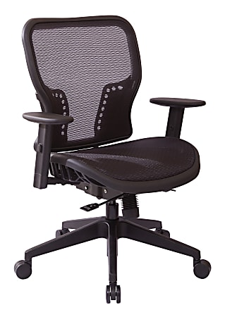 Office Star™ Space Seating Air Grid Executive Mid-Back Chair, Black