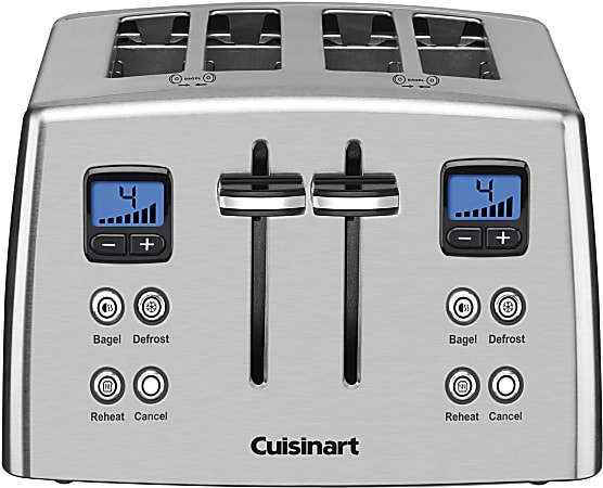 Cuisinart Compact 4-Slice White Wide Slot Toaster with Crumb Tray