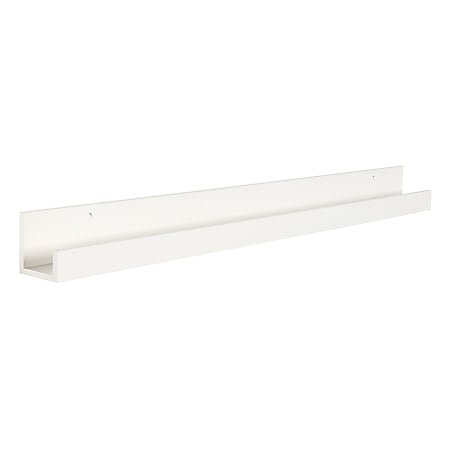 Kate And Laurel Levie Wall Shelf, 3-1/2”H x 42”W x 3-1/2”D, White