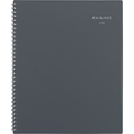 AT-A-GLANCE DayMinder 2023 RY Weekly Monthly Appointment Book Planner, Gray, Large, 8 1/2" x 11"