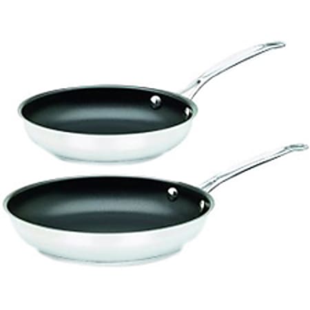 Cuisinart™ Chef's Classic Cookware Skillets, 9"/11", Silver, Set Of 2 Skillets