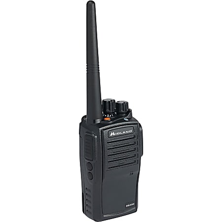 Midland MB400 Business Radio - 16 Radio Channels - 142 Total Privacy Codes - 4 W - Low Battery Indicator, Timer, Lightweight - Water Proof, Dust Proof - Lithium Ion (Li-Ion) - Black - 1 / Box