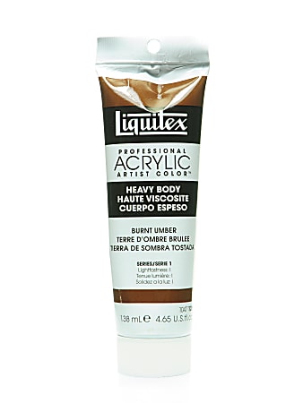 Liquitex Heavy Body Professional Artist Acrylic Colors, 4.65 Oz, Burnt Umber, Pack Of 2