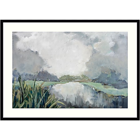 Amanti Art River Passage by Mary Parker Buckley Wood Framed Wall Art Print, 43”W x 31”H, Black
