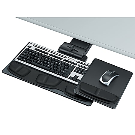 Fellowes® Professional Series Executive Keyboard Tray, Graphite/Silver