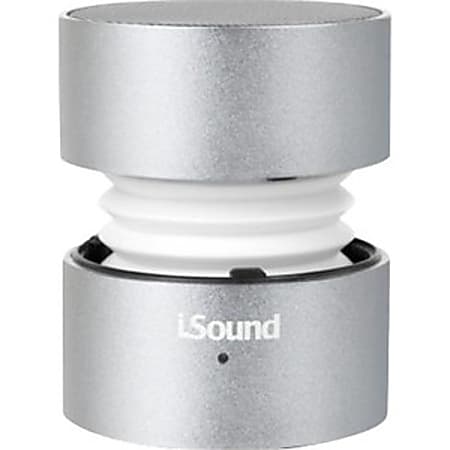 i.Sound ISOUND-5316 1.0 Portable Bluetooth Speaker System - 3 W RMS - Silver - Battery Rechargeable - USB