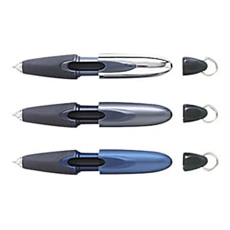 Cross® Ion Gel Ink Pen, 0.7 mm, Medium Point, Neptune Blue/Astral White Barrel, Black Ink