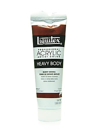 Liquitex Heavy Body Professional Artist Acrylic Colors, 4.65 Oz, Burnt Sienna, Pack Of 2