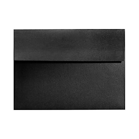 LUX Invitation Envelopes, A9, Gummed Seal, Black Satin, Pack Of 1,000