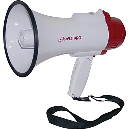 Pyle Pro PMP35R Megaphone, 6"H x 6"W x 10"D, White