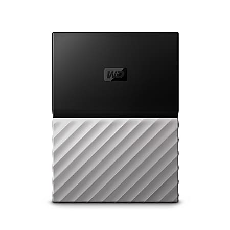 Western Digital® My Passport™ Ultra Portable External Hard Drive, 1TB, WDBTLG0010BGY-WESN, Black/Silver