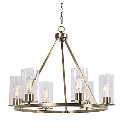 Kenroy Home Hixon 6-Light Chandelier, 29-1/4"W, Gold