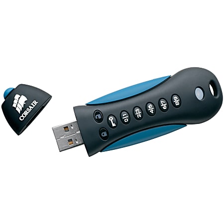Corsair 8GB Flash Padlock CMFPLA8GB USB2.0 Flash Drive - 8 GB - USB 2.0 - 3 Year Warranty