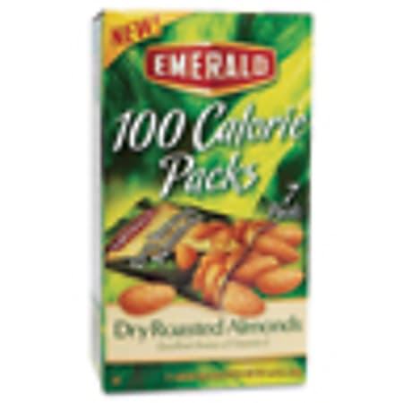 Emerald Diamond 100 Calorie Packs Dry Roasted Almonds - Almond - Packet - 0.63 oz - 7 / Box