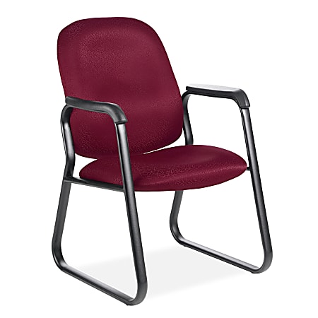 Global® Max™ Guest Chair, 36 1/2"H x 25 1/2"W x 26"D, Burgundy/Black