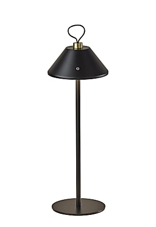 Adesso Danny LED Cordless Indoor/Outdoor Table Lamp, 14”H, Black