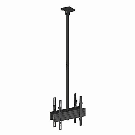 Mount-It! Extra-Large Dual-Screen Ceiling Mount, Back-To-Back, Black