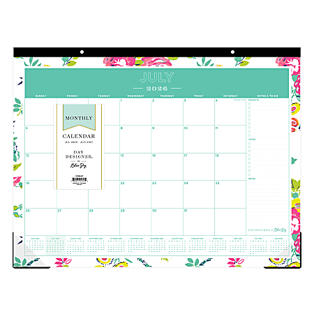 Desk Pad Planning Calendar DD Peyton White - 22x17 AY26-27 Monthly