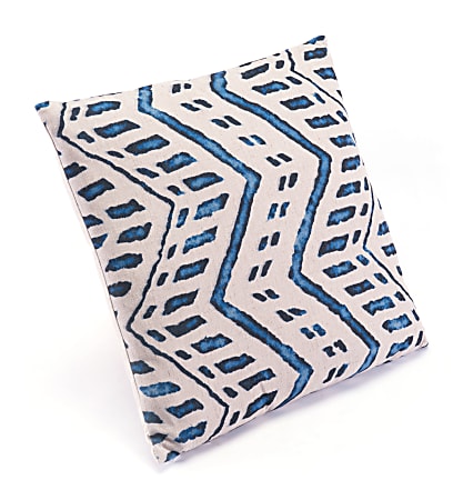 Zuo Modern Ikat Pillow, 2, Blue/Natural