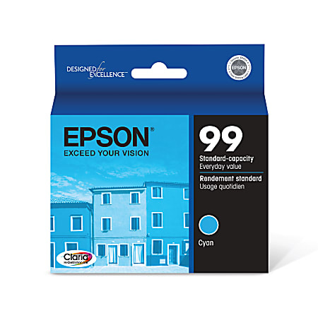 Epson® 99 Claria® Cyan Ink Cartridge, T099220-S