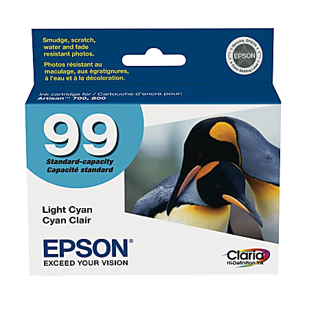 Epson® 99 Claria® Light Cyan Ink Cartridge, T099520-S
