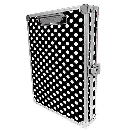 Locking Storage Vaultz Clipboard Hard Black Solid Briefcase Case Paper 