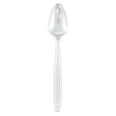 JAM PAPER Big Party Pack of Premium Plastic Spoons, Clear, 100 Disposable Spoons/Box 