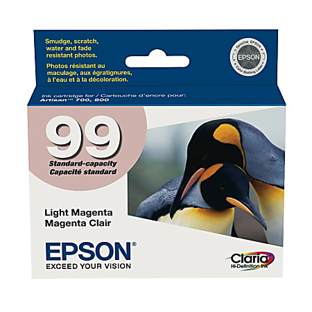Epson® 99 Claria® Light Magenta Ink Cartridge, T099620-S