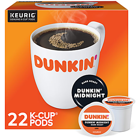 Dunkin' Donuts Midnight Single-Serve Coffee K-Cup®, Carton Of 22