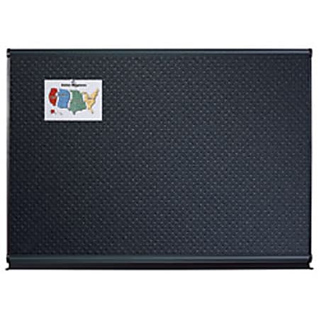 Quartet® Connectables® Black Embossed Foam Bulletin Board, 48" x 72", Graphite Frame