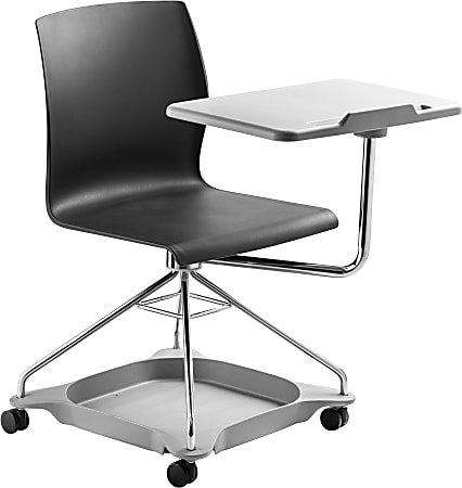 Ergonomic chair with desk attached top