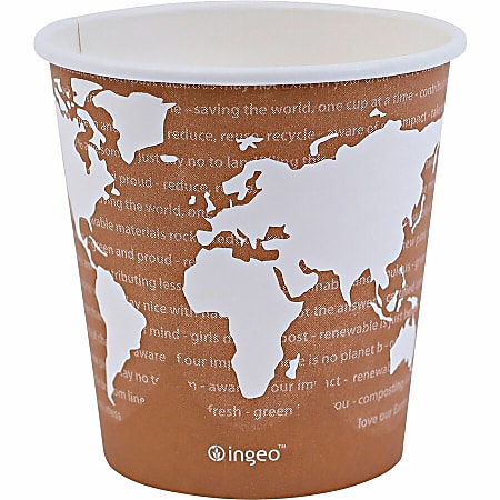 Eco Products World Art Hot Beverage Cups 10 Oz Orange Carton Of 1000 ...