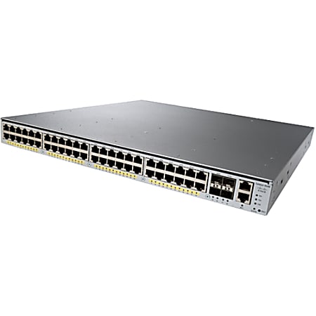 Cisco Catalyst 4948E Ethernet Switch - 48 Ports - Manageable - Gigabit Ethernet - 10/100/1000Base-T - 2 Layer Supported - 1U High - Rack-mountable - 1 Year Limited Warranty