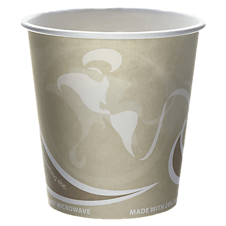 Eco-Products Evolution World PCF Hot Cups, 10 Oz, Tan/White, Pack Of 1,000