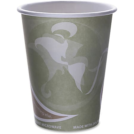 Eco-Products Evolution World PCF Hot Cups, 12 Oz, Sea Green, Pack Of 1,000