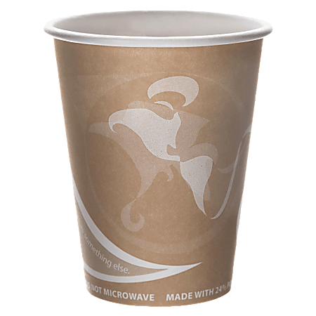 Eco-Products Evolution World PCF Hot Cups, 8 Oz, Peach, Pack Of 1,000