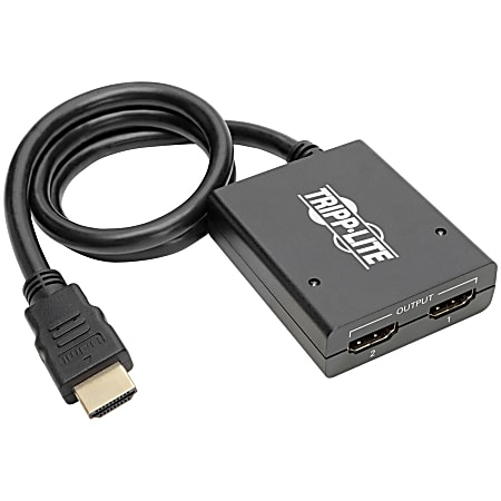 Tripp Lite 2-Port 4K Ultra-HD HDMI Splitter, Black